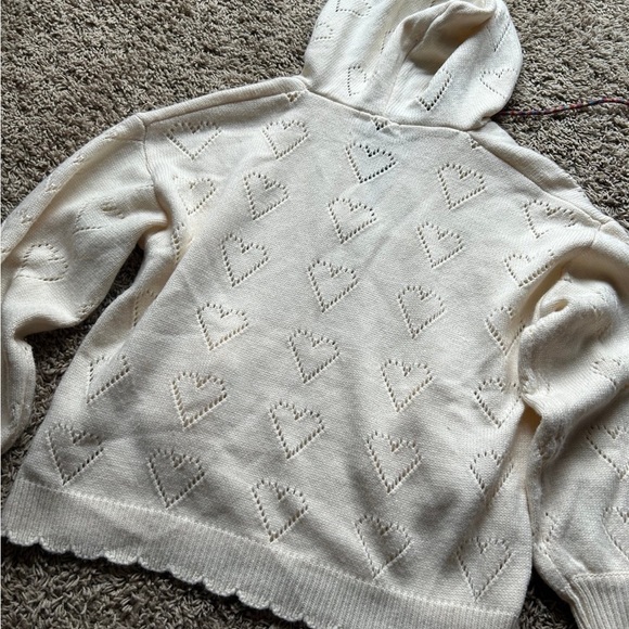 Luminary Lifestyle | Hooded Knit Rainbow Meara Heart Sweater - Picture 8 of 8